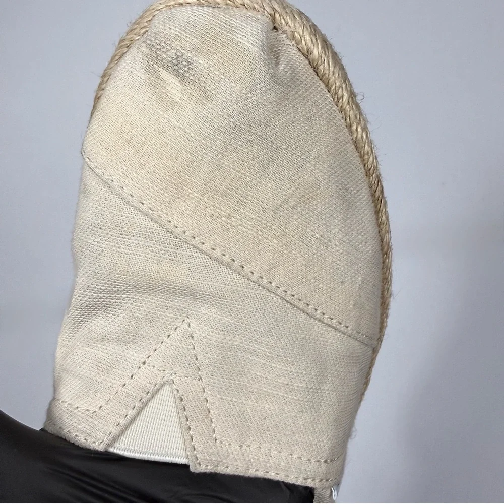 TOMS Alpargata Beige Canvas Rope Espadrille Slip On Shoes Size 7.5‎